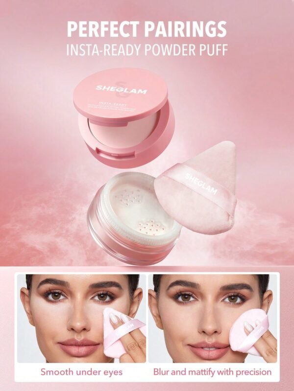 Sheglam Insta-Ready Borla para polvos 3unds rosa - Imagen 2