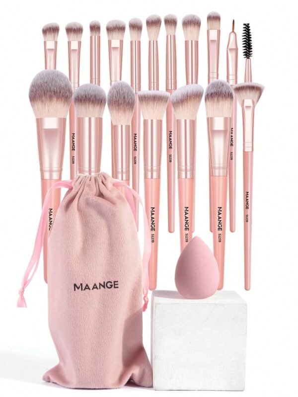 MAANGE Pro Makeup Set de Brochas 20pcs+2 esponjas