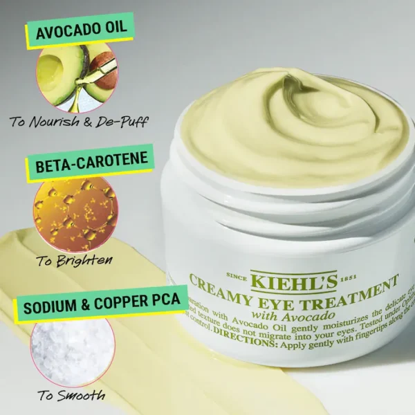 Kiehl's Mini Hydrating Eye Treatment Cream with Avocado - Imagen 2